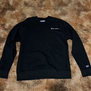 Large Black Champion Crewneck